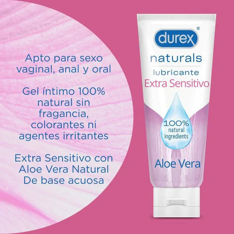 DUREX - NATURALS LUBRICANTE EXTRA SENSITIVO 100 ML - Nuvica