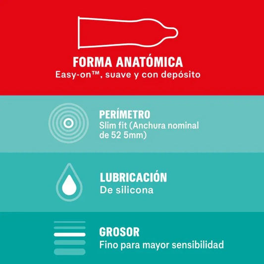 DUREX - SENSITIVO SLIM FIT 10 UNIDADES - Nuvica