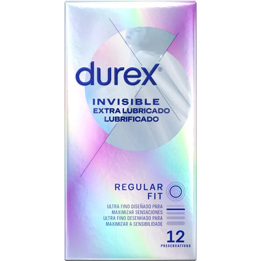 DUREX - INVISIBLE EXTRA LUBRICADO 12 UNIDADES - Nuvica