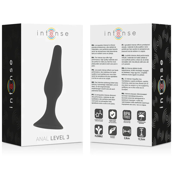 INTENSE - ANAL LEVEL 3 12.5CM NEGRO - Nuvica
