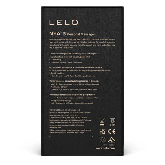 LELO - NEA 3 MASAJEADOR PERSONAL NEGRO - Nuvica