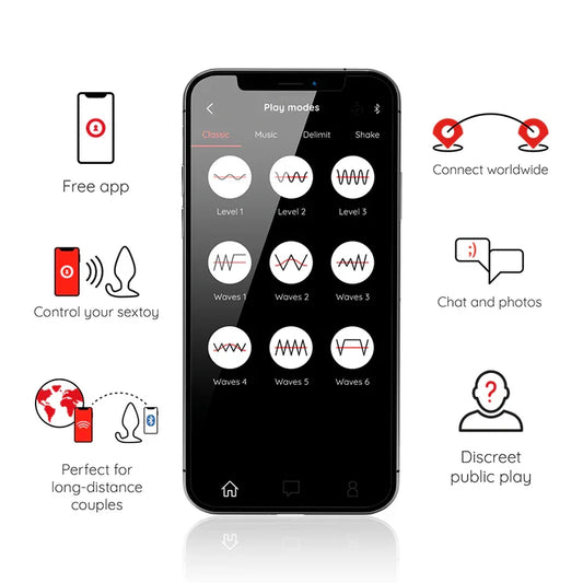 ONINDER - RIO PLUG ANAL VIBRADOR NEGRO - APP GRATUITA - Nuvica