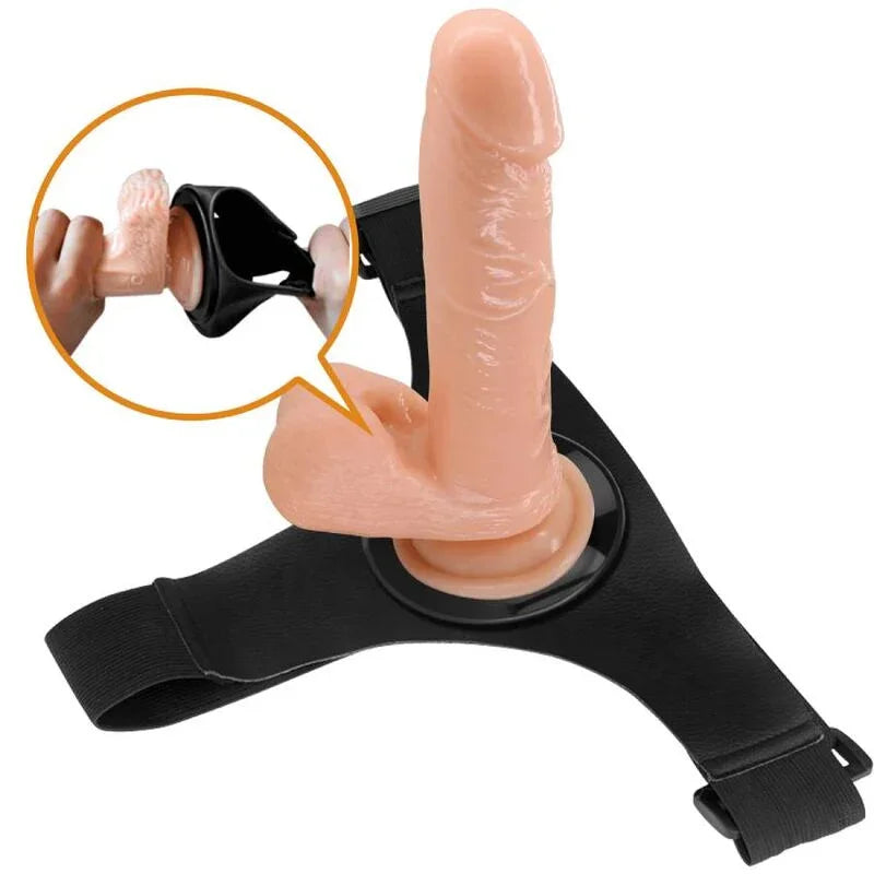 PRETTY LOVE - HARNESS BRIEFS ARNÉS UNIVERSAL CON DILDO TOM 20 CM NATURAL - Nuvica