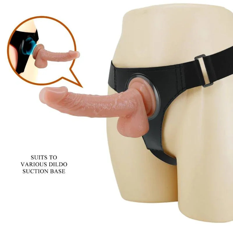 PRETTY LOVE - HARNESS BRIEFS ARNÉS UNIVERSAL CON DILDO KEVIN 19 CM NATURAL - Nuvica