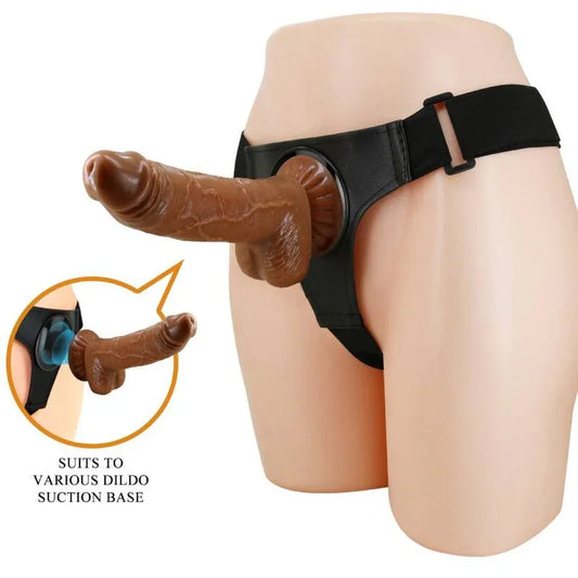 PRETTY LOVE - HARNESS BRIEFS ARNÉS UNIVERSAL CON DILDO MICHEAL 20 CM NEGRO - Nuvica