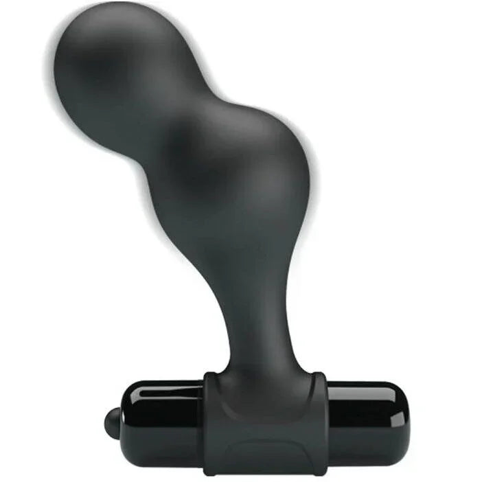 MR PLAY - PLUG ANAL VIBRADOR DE SILICONA NEGRO - Nuvica