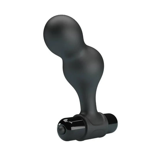 MR PLAY - PLUG ANAL VIBRADOR DE SILICONA NEGRO - Nuvica