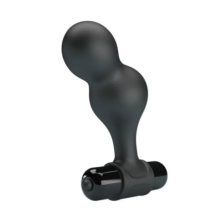 MR PLAY - PLUG ANAL VIBRADOR DE SILICONA NEGRO - Nuvica