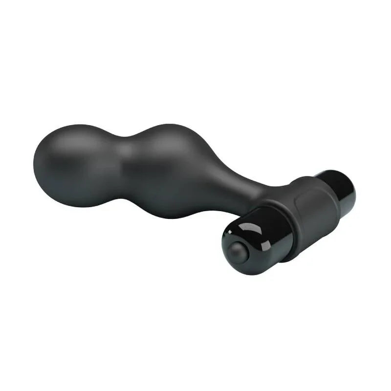 MR PLAY - PLUG ANAL VIBRADOR DE SILICONA NEGRO - Nuvica