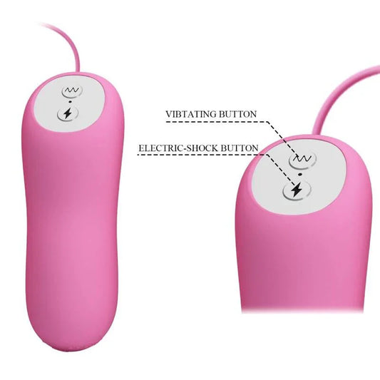 PRETTY LOVE - PINZAS CON VIBRACIÓN Y ELETROSHOCK ROSA - Nuvica