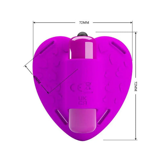 PRETTY LOVE - MASAJEADOR DE CLÍTORIS HEARTBEAT 10 MODOS DE VIBRACIÓN MORADO - Nuvica
