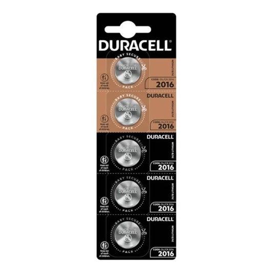 DURACELL - PILA BOTON LITIO CR2016 3V BLISTER*5 - Nuvica