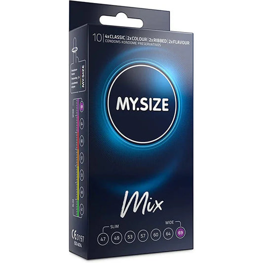 MY SIZE - MIX PRESERVATIVOS 69 MM 10 UNIDADES - Nuvica