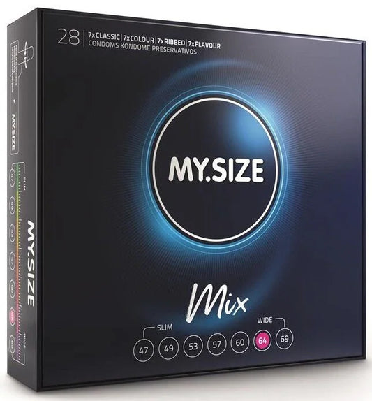 MY SIZE - MIX PRESERVATIVOS 64 MM 28 UNIDADES - Nuvica