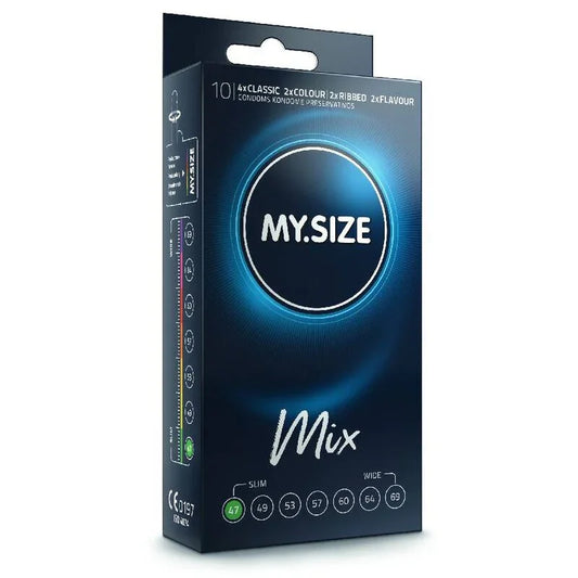 MY SIZE - MIX PRESERVATIVOS 47 MM 10 UNIDADES - Nuvica
