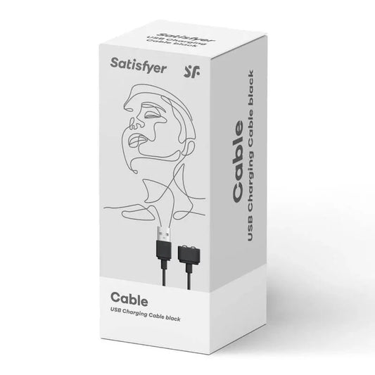 SATISFYER - CABLE USB CARGADOR NEGRO - Nuvica