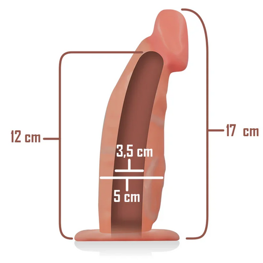 INTENSE - ARNÉS HUECO CON DILDO 18 X 3.5 CM - Nuvica