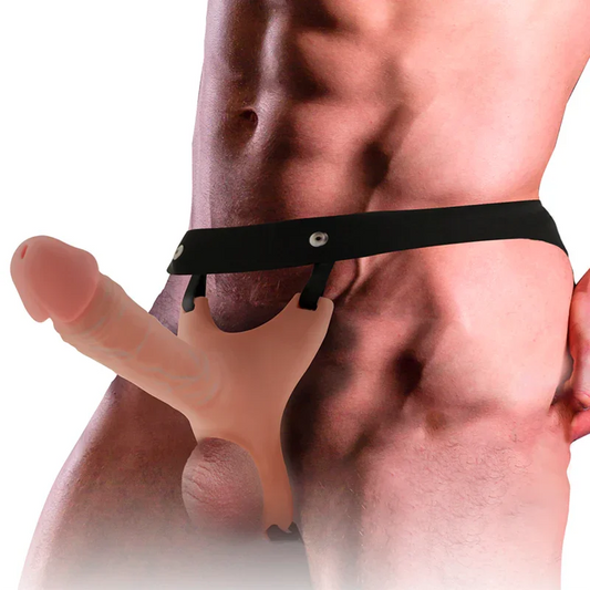 INTENSE - ARNÉS HUECO CON DILDO SILICONA 16 X 3.5 CM - Nuvica