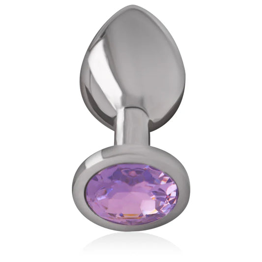 INTENSE - PLUG ANAL METAL ALUMINIO CON CRISTAL VIOLETA TALLA S - Nuvica