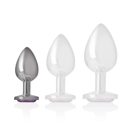 INTENSE - PLUG ANAL METAL ALUMINIO CON CRISTAL VIOLETA TALLA S - Nuvica