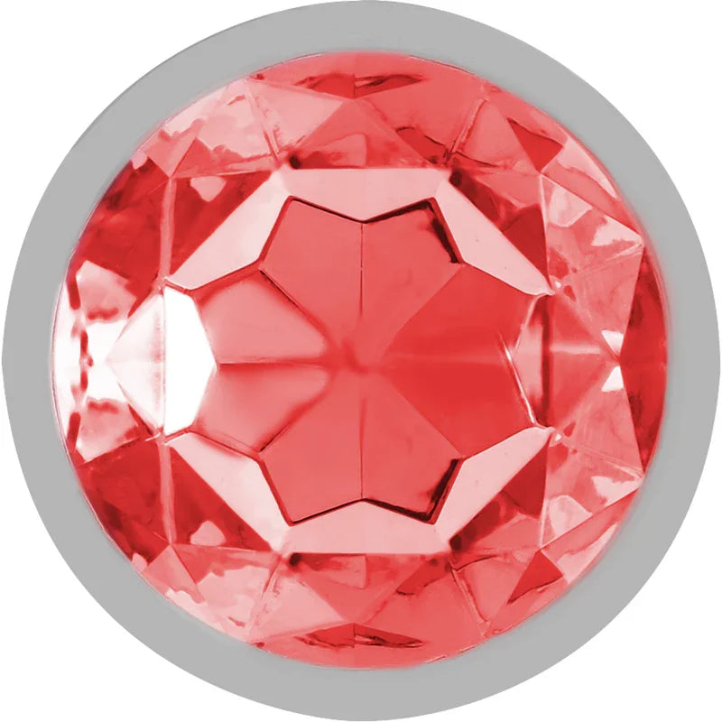 INTENSE - PLUG ANAL METAL ALUMINIO CON CRISTAL ROJO TALLA L - Nuvica