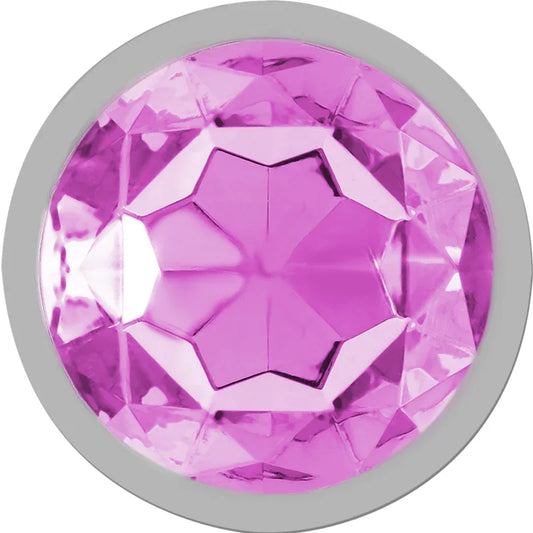 INTENSE - PLUG ANAL METAL ALUMINIO CON CRISTAL ROSA TALLA S - Nuvica