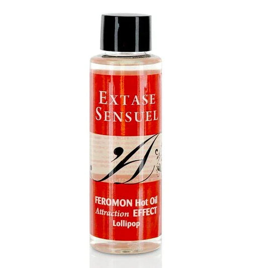 EXTASE SENSUAL - ACEITE MASAJE EFECTO CALOR CON FEROMONAS PIRULET 100 ML - Nuvica