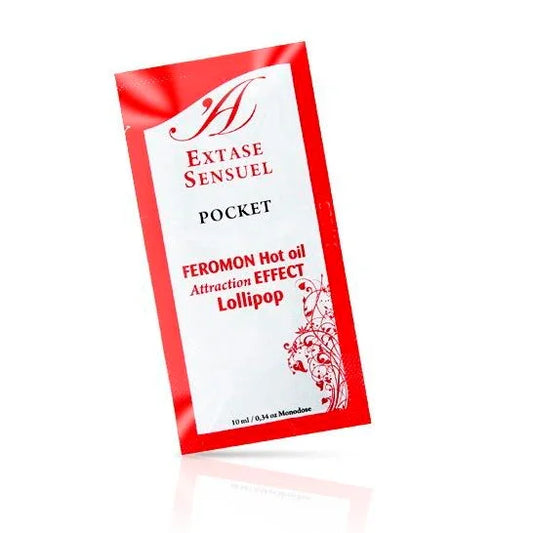 EXTASE SENSUAL - ACEITE MASAJE EFECTO CALOR FEROMONAS PIRULETA 10 ML - Nuvica