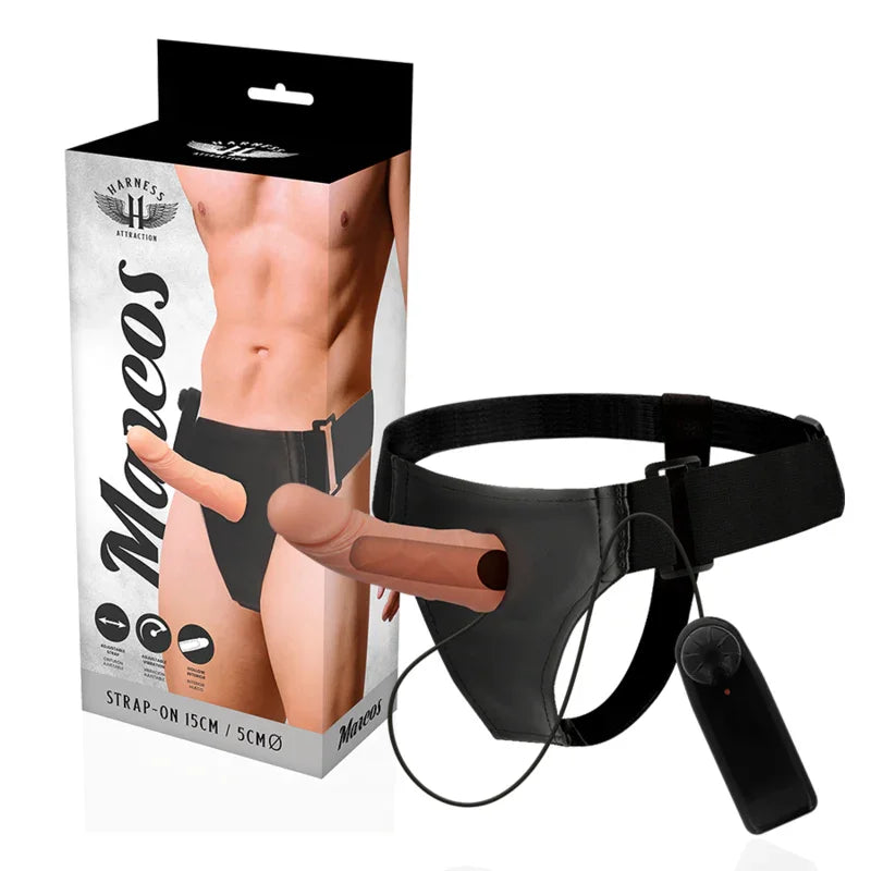HARNESS ATTRACTION - ARNÉS HUECO MARCOS CON VIBRADOR 15 CM -O- 5 CM - Nuvica
