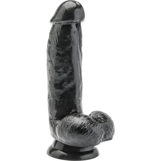 GET REAL - DILDO 12 CM CON TESTÍCULOS NEGRO - Nuvica