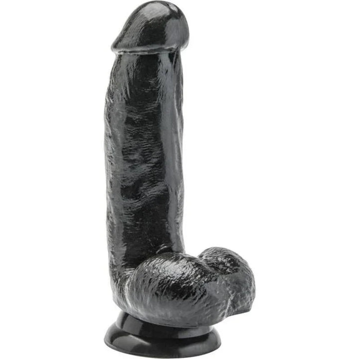 GET REAL - DILDO 12 CM CON TESTÍCULOS NEGRO - Nuvica