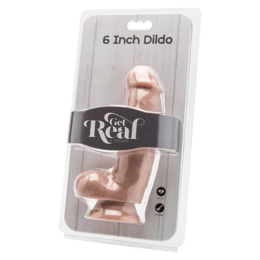 GET REAL - DILDO 12 CM CON TESTÍCULOS NATURAL - Nuvica
