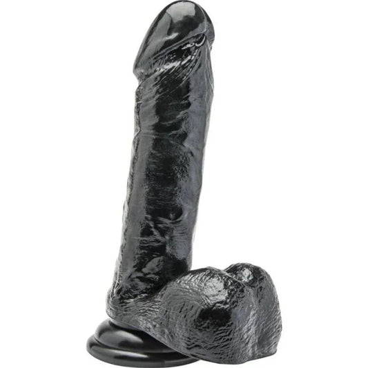 GET REAL - DILDO 18 CM CON TESTÍCULOS NEGRO - Nuvica