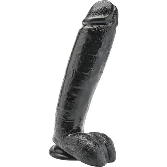 GET REAL - DILDO 25,5 CM CON TESTÍCULOS NEGRO - Nuvica