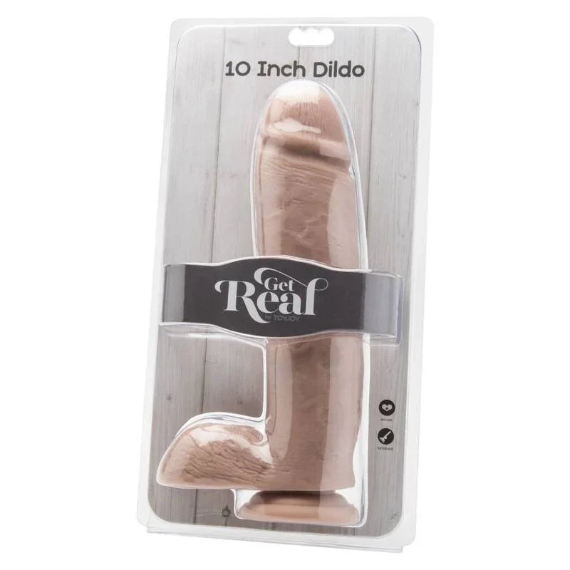 GET REAL - DILDO 25,5 CM CON TESTÍCULOS NATURAL - Nuvica