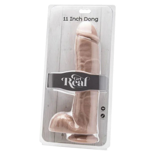 GET REAL - DILDO 28 CM CON TESTÍCULOS NATURAL - Nuvica