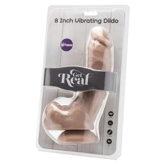 GET REAL - DILDO 20,5 CM CON TESTÍCULOS VIBRADOR NATURAL - Nuvica