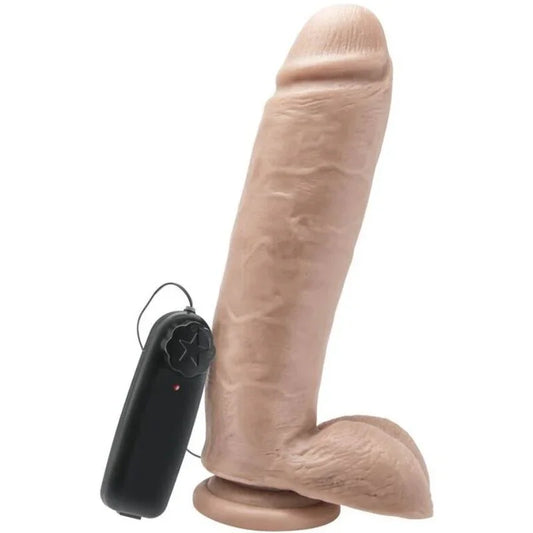GET REAL - DILDO 25,5 CM CON TESTÍCULOS VIBRADOR NATURAL - Nuvica