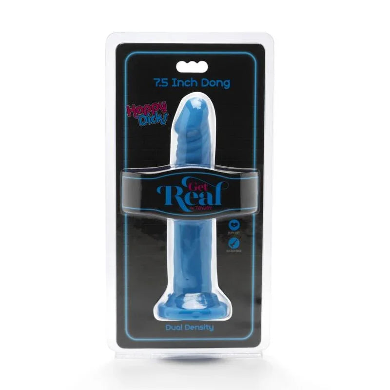 GET REAL - HAPPY DICKS DONG 19 CM AZUL - Nuvica