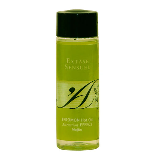 EXTASE SENSUAL - ACEITE MASAJE EFECTO CALOR CON FEROMONAS MOJITO 100 ML - Nuvica