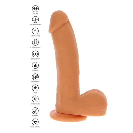 GET REAL - DILDO EMPUJE MAGNÉTICO PULSANTE NATURAL - Nuvica