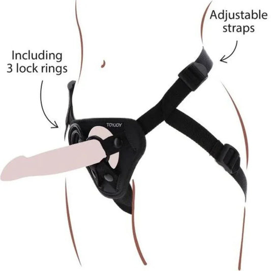GET REAL - STRAP-ON HARNÉS NEGRO - Nuvica