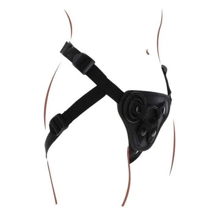 GET REAL - STRAP-ON HARNÉS NEGRO - Nuvica