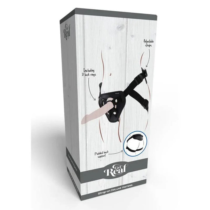 GET REAL - STRAP-ON DELUXE HARNÉS NEGRO - Nuvica