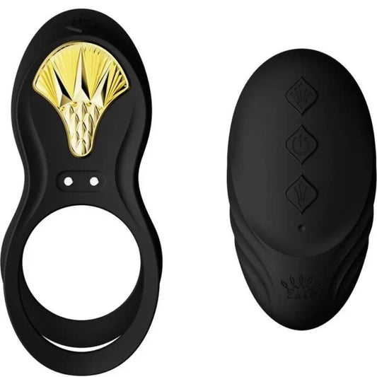 ZALO - BAYEK ANILLO VIBRADOR CONTROL REMOTO PAREJAS NEGRO - Nuvica