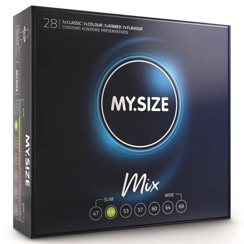 MY SIZE - MIX PRESERVATIVOS 49 MM 28 UNIDADES - Nuvica