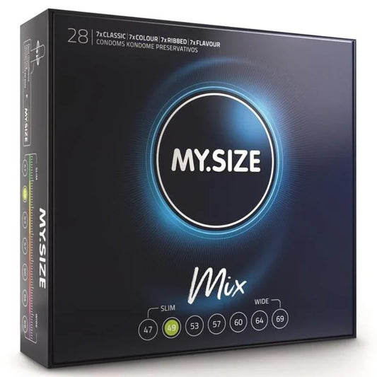 MY SIZE - MIX PRESERVATIVOS 49 MM 28 UNIDADES - Nuvica