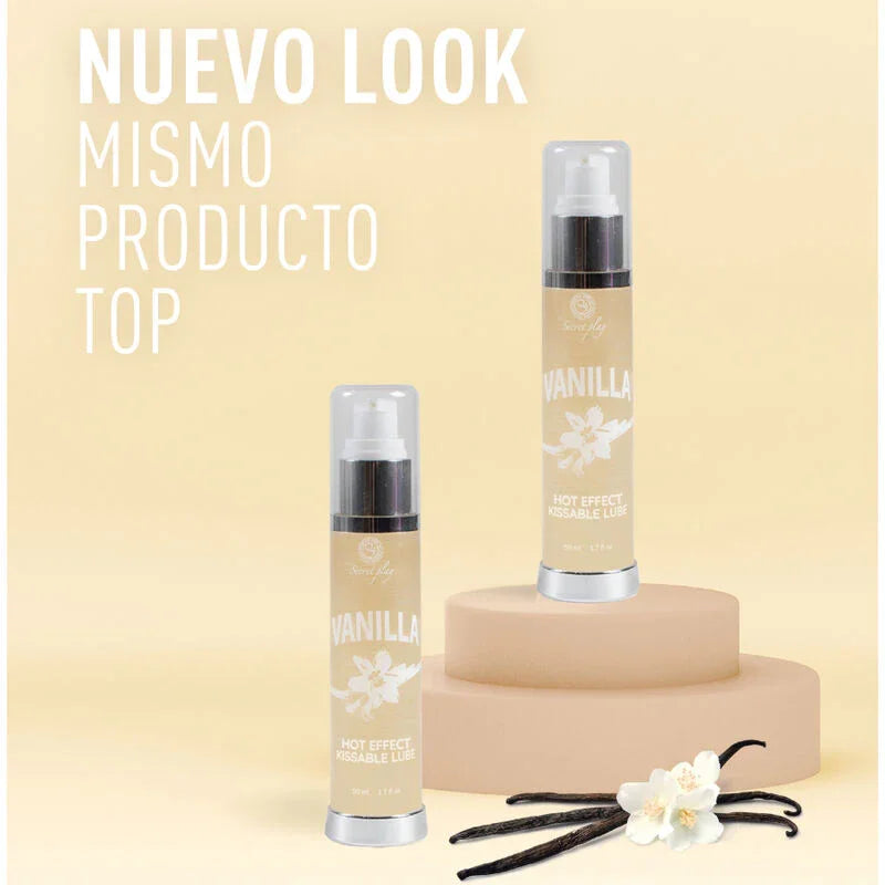 SECRETPLAY - LUBRICANTE 2-1 EFECTO CALOR VAINILLA 50 ML - Nuvica