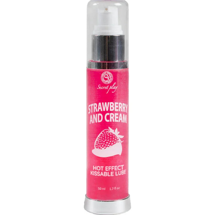 SECRETPLAY - LUBRICANTE 2-1 EFECTO CALOR FRESA&NATA 50 ML - Nuvica