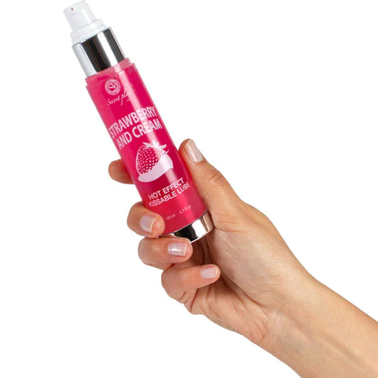 SECRETPLAY - LUBRICANTE 2-1 EFECTO CALOR FRESA&NATA 50 ML - Nuvica